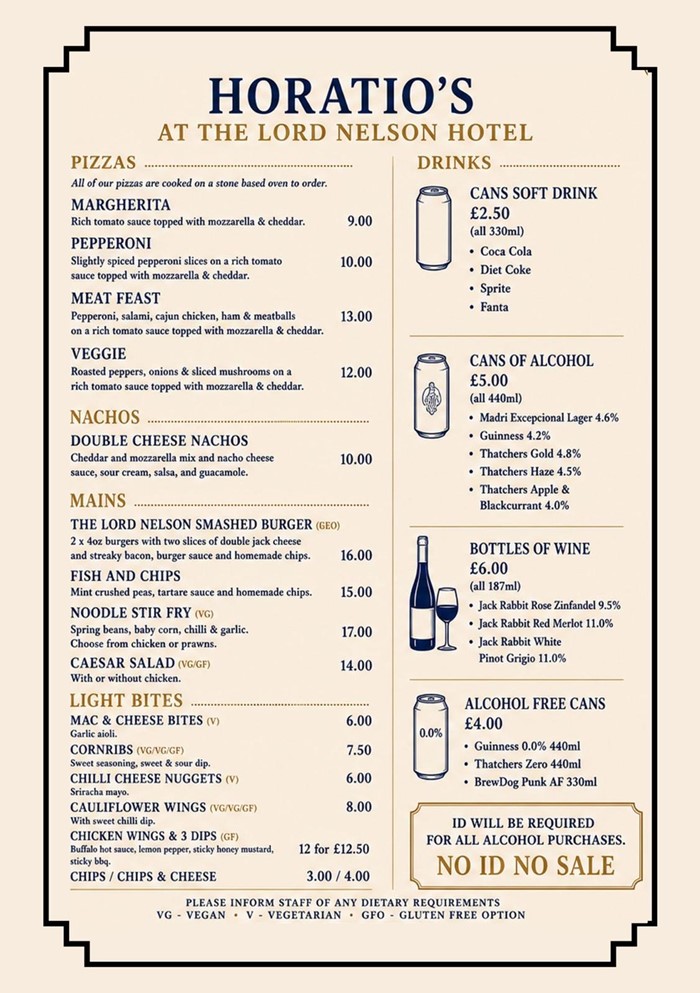 Sunday Lunch Menu Part One