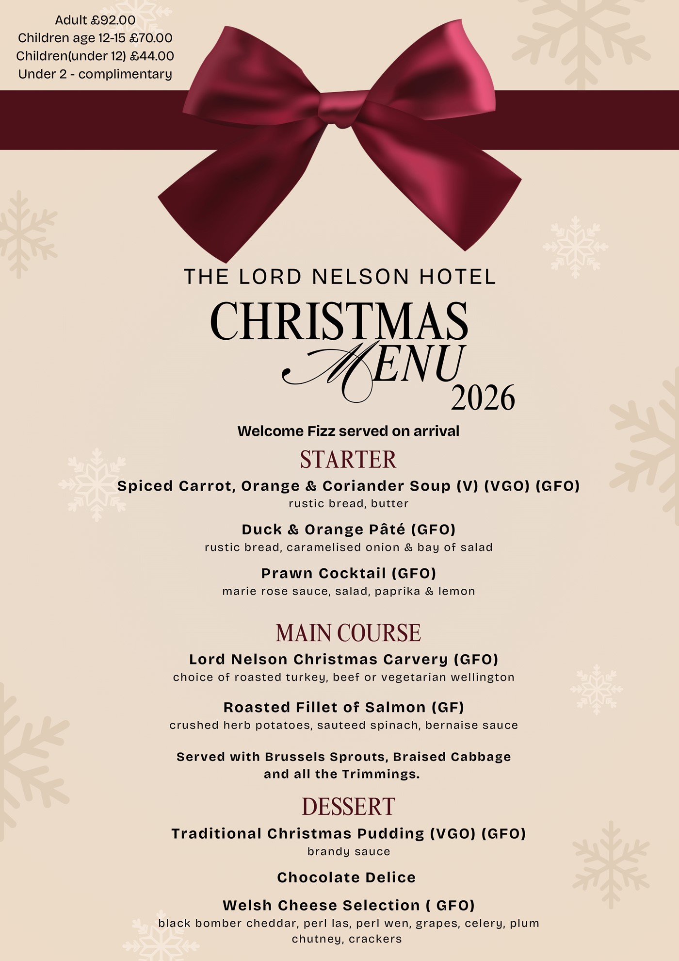 Christmas Menu
