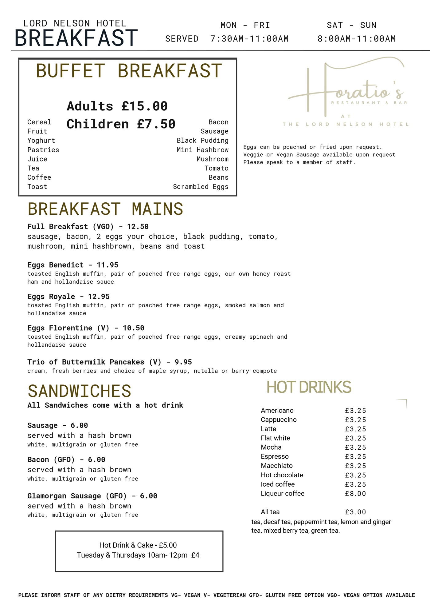 Breakfast Menu Part One