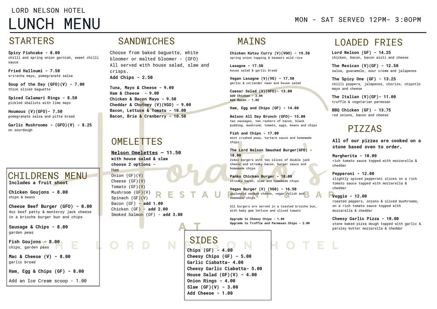 Lunch Menu